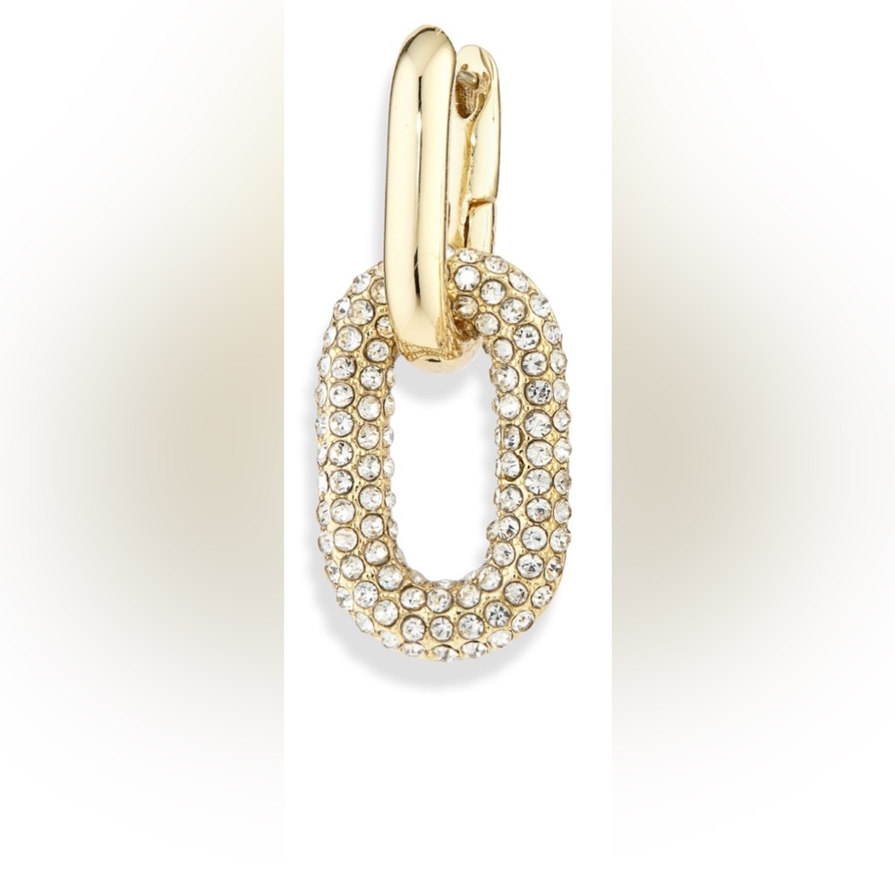 Covet CZ Pavé Link Drop Earring